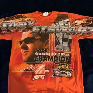 Vintage Tony Stewart double sided nascar t shirt